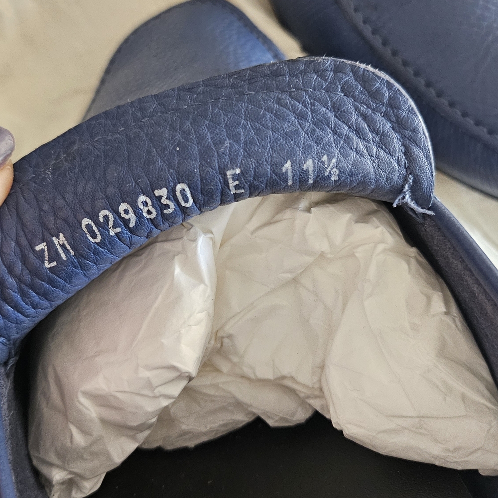 Salvatore Ferragamo Blue Leather Slip-On Loafers - Picture 4 of 4